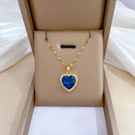 Loving Heart Light Luxury Temperament Gorgeous Necklace
