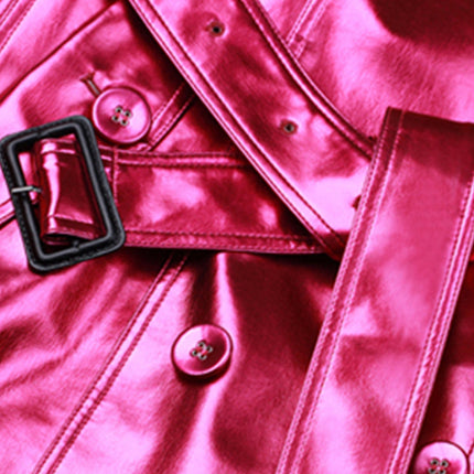 Women's Leather High Fashion Coat Slim Fit