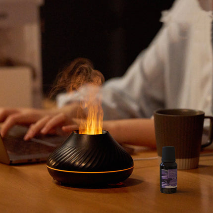 New Volcanic Flame Aroma Diffuser Essential Oil Lamp