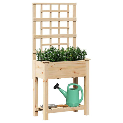 Garden Flower Pot 71 x Solid Spruce Wood