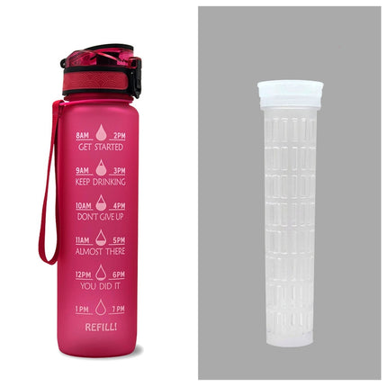 Time Marker Bounce Cover Motivational Water Bottle