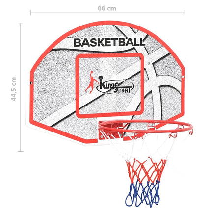 5-teiliges, wandmontiertes Basketballset, 66 x 44,5 cm