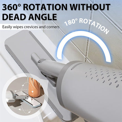 Self-Squeeze Mini Mop With Crevice Brush Hand Wash-Free Flat