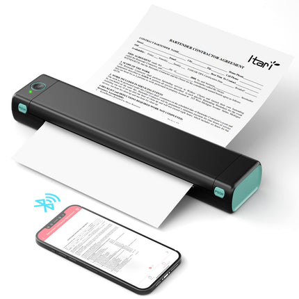 Tragbarer A4-Drucker, kabellos, Bluetooth-kompatibel, Thermodrucker für unterwegs