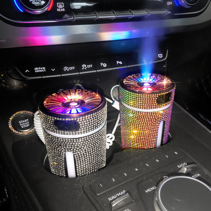 Luxury Diamond Car Humidifier LED Light Car Diffuser