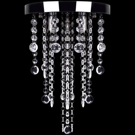 Pendant lamp, elegant ceiling lamp with transparent crystal beads