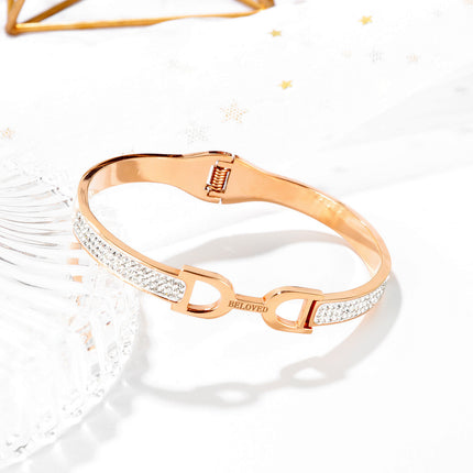 Fashion Light Luxury Tassel Letter D Titanium Steel Bracelet Women