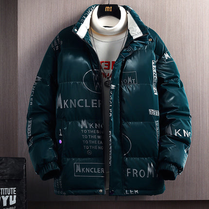 Lovers Loose Printed Warm Cotton Jacket