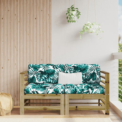 Middle Sofa with Cushions Solid Pine Wood   Middle Sofa