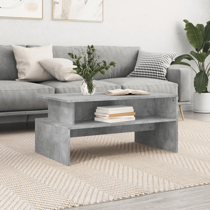 Coffee Table Concrete Grey 90x55x42.5 cm Wood-based material