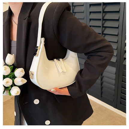 Red Women's Shoulder Bag Patent Leather Underarm