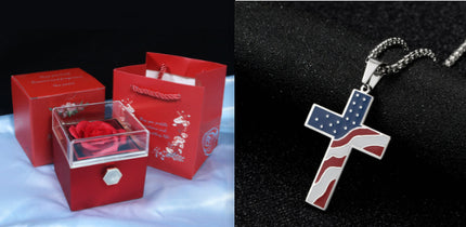 Rose Jewelry Packaging Box Valentine's Day Gift For Women