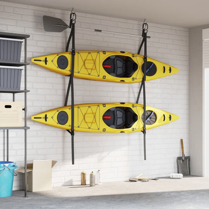 Double Kayak Storage Straps with Paddle Clamps 50 kg