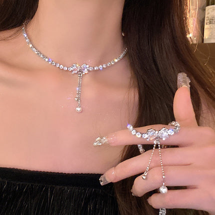 Bow Pearl Necklace  Minority Design