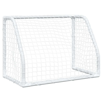 Fußballtore für Kinder, 2-teilig mit Ball, weiß, 64 x 35 x 48 cm, Metall