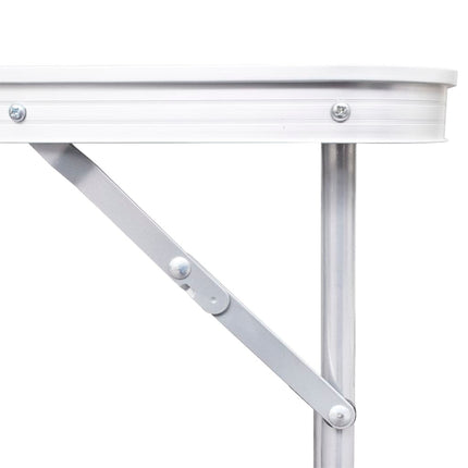 Folding camping table with metal frame, 80 x 60 cm