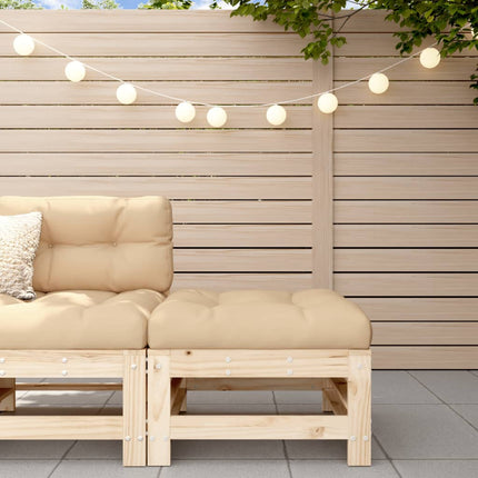 Middle Sofa with Cushions Solid Pine Wood   Middle Sofa