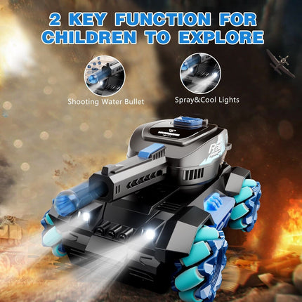 DE 4DRC Y1 RC Panzer Schießen Gestenerkennung RC Stuntauto mit Licht und Musik 