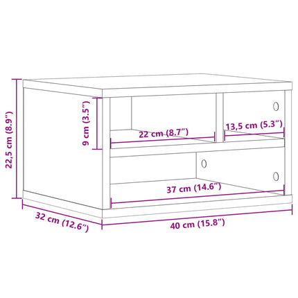 printer stand 40x32x22.5 cm, wood-based material,