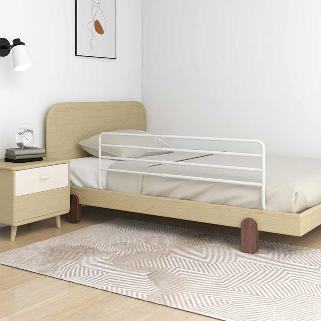 Toddler Bed Guard Rail White (76-137) x 55 cm Iron