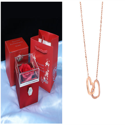Rose Jewelry Packaging Box Valentine's Day Gift For Women