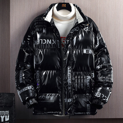 Lovers Loose Printed Warm Cotton Jacket