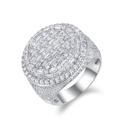 Weltweit einzigartig – Herrenring-Set mit hochwertigem Moissanit, 925er Silber und Platinbeschichtung