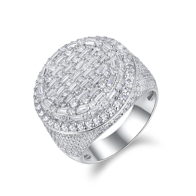 Unrivaled In The World - Men's Ring Set With Top-quality Moissanite S925 Silver And Platinum-plated