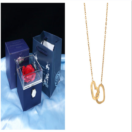 Rose Jewelry Packaging Box Valentine's Day Gift For Women