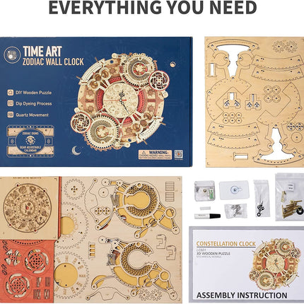 Robotime ROKR Time Art Zodiac Wall Clock