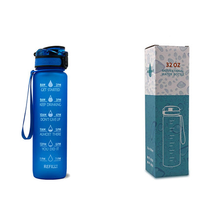 Time Marker Bounce Cover Motivational Water Bottle