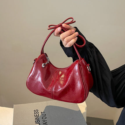 Hand Carrying Red Underarm Oblique Shoulder Bag