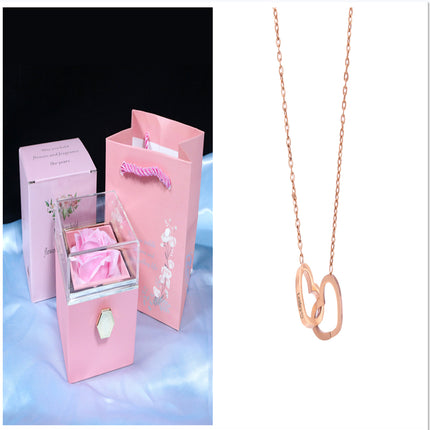 Rose Jewelry Packaging Box Valentine's Day Gift For Women