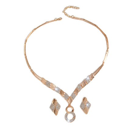 Zinc Alloy Necklace And Earrings Suite