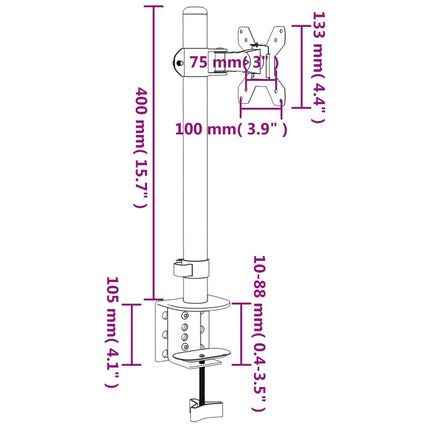 Monitor Mount VESA 75/100 mm