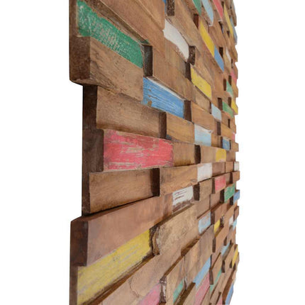 Wandpaneele, 10 Stück, 1,03 m², massives Teakholz