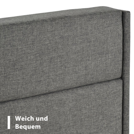 Linen Bed Frame With Slatted Frame