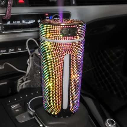Luxury Diamond Car Humidifier LED Light Car Diffuser