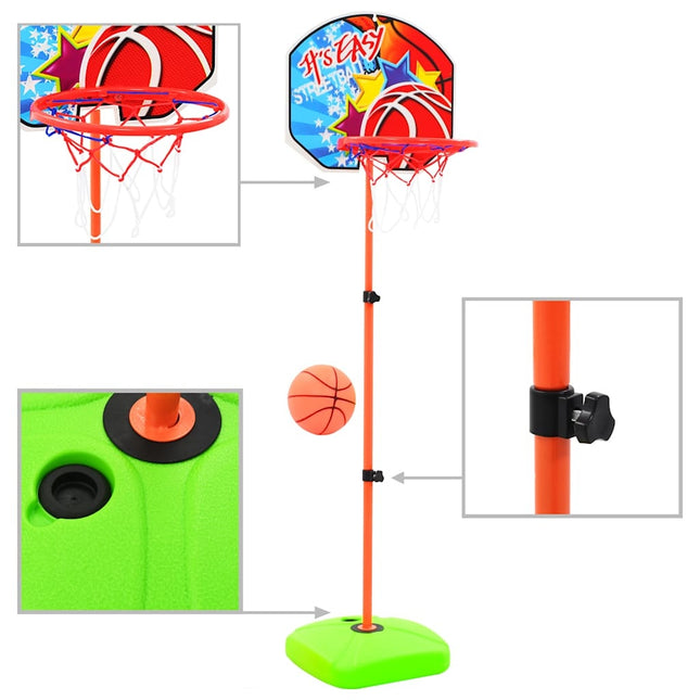 Basketballkorb- und Ballset für Kinder