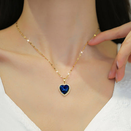 Loving Heart Light Luxury Temperament Gorgeous Necklace