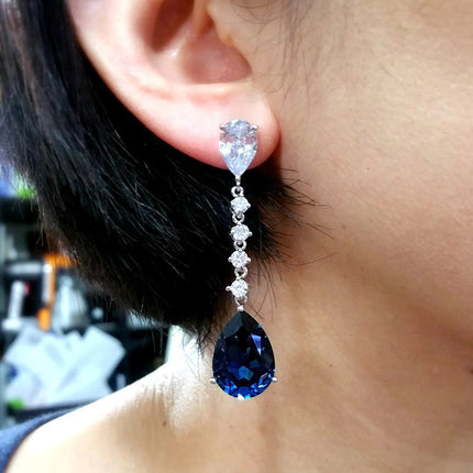 Strip Water Drop Earrings
