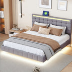 Gray Upholstered