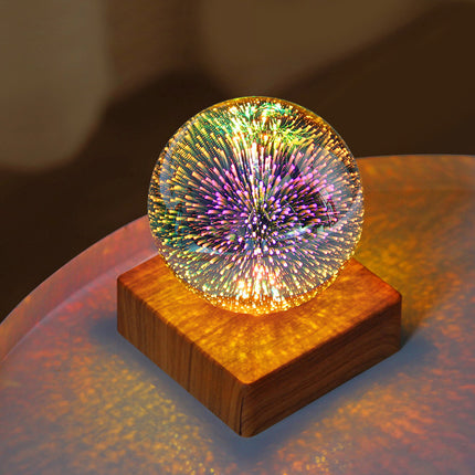 USB 3D Firework Crystals Ball Night Light