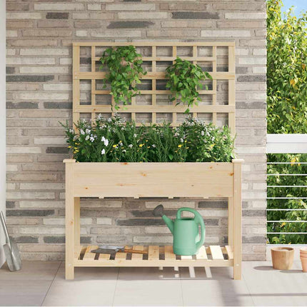 Garden Flower Pot 71 x Solid Spruce Wood