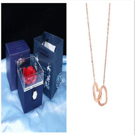 Rose Jewelry Packaging Box Valentine's Day Gift For Women