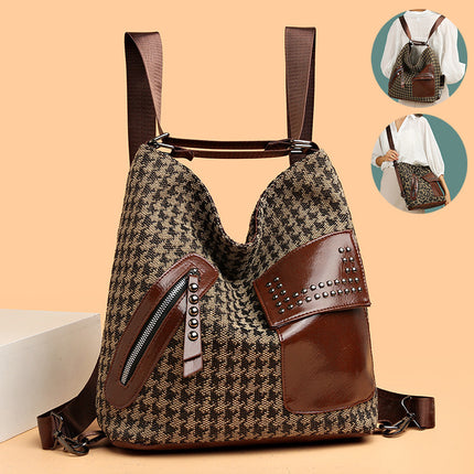 Houndstooth Leopard Shoulder Bags