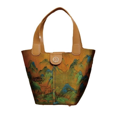 Tianxu Silk  Vegetable gold Basket Bag