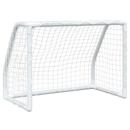 Fußballtore für Kinder, 2-teilig mit Ball, weiß, 64 x 35 x 48 cm, Metall