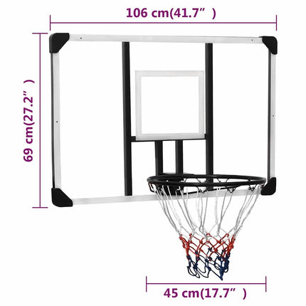 Basketballkorb Transparent 106x Polycarbonat