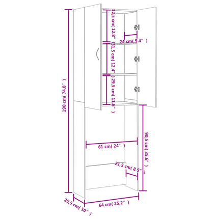 Waschmaschinenschrank 64x25